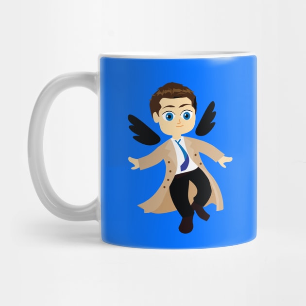 Cute Angel Castiel Supernatural Chibi by Alice_Wieckowska